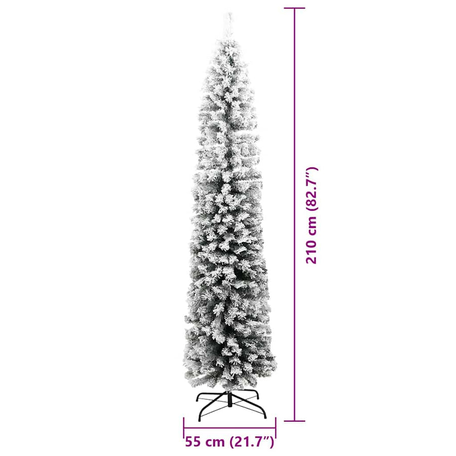 Kunstkerstboom Groen 210 cm PVC en Staal en Kunststof