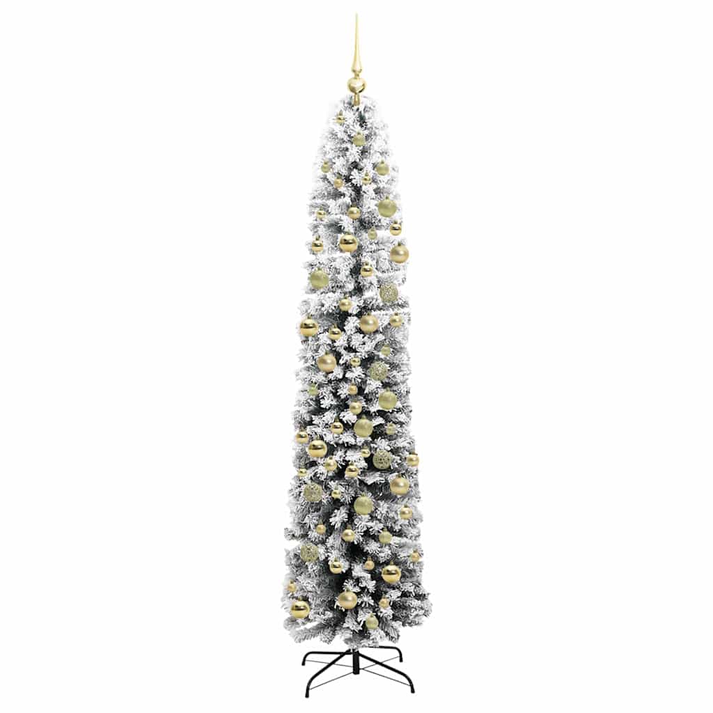 Kunstkerstboom Groen 210 cm PVC en Staal en Kunststof