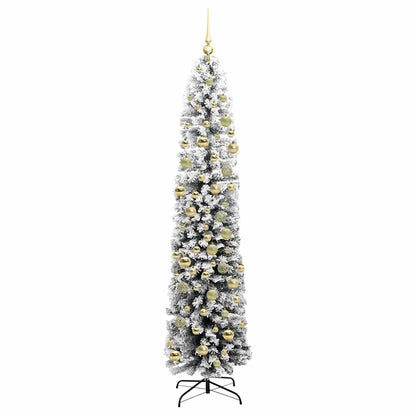 Kunstkerstboom Groen 210 cm PVC en Staal en Kunststof