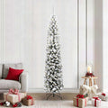 Kunstkerstboom Groen 210 cm PVC en Staal en Kunststof