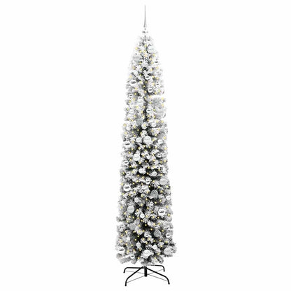 Kunstkerstboom Groen 210 cm PVC en Staal en Kunststof