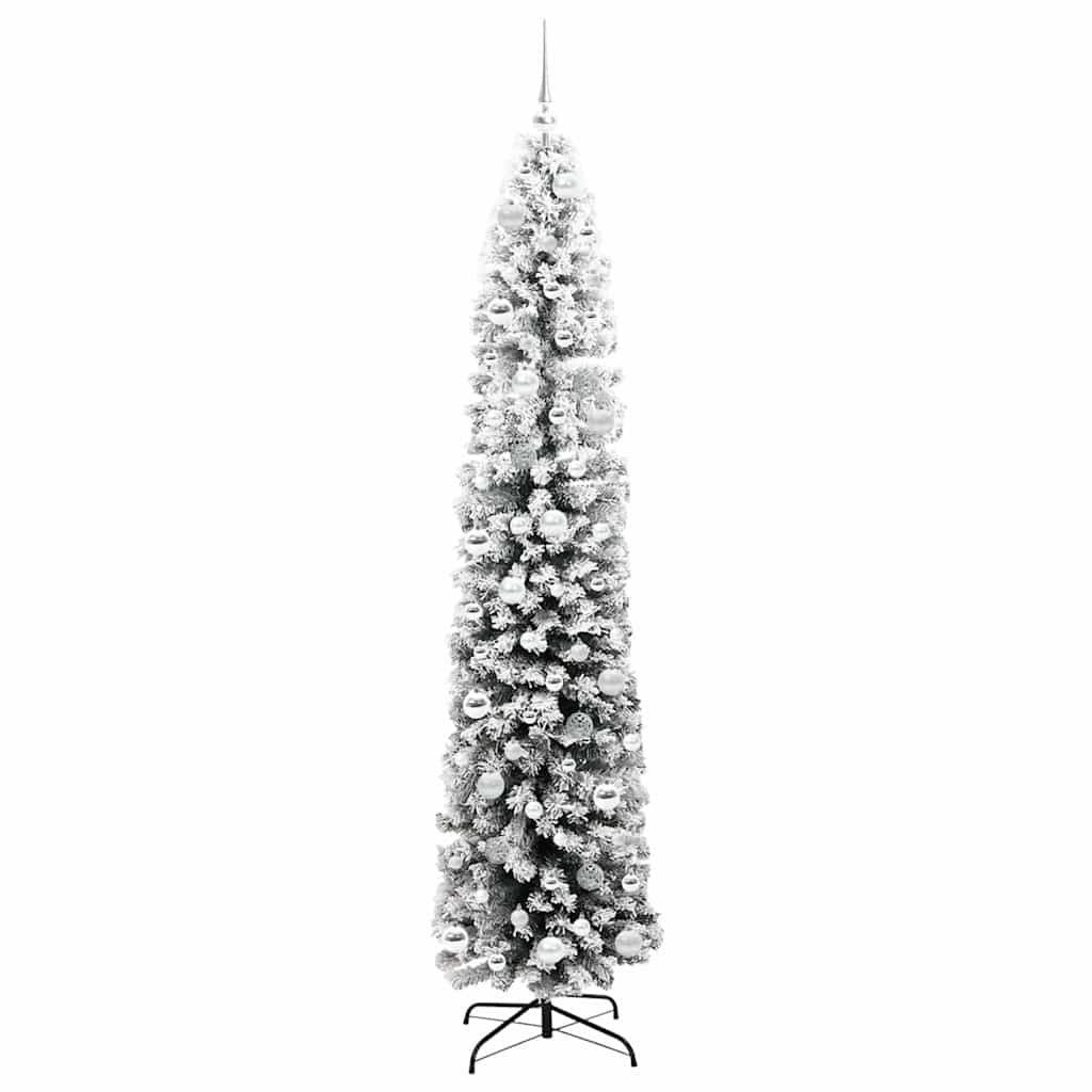 Kunstkerstboom Groen 210 cm PVC en Staal en Kunststof