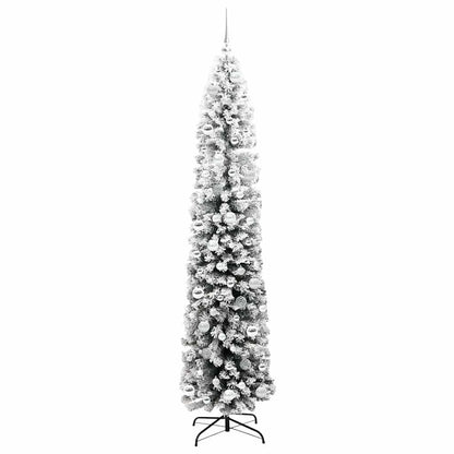 Kunstkerstboom Groen 210 cm PVC en Staal en Kunststof