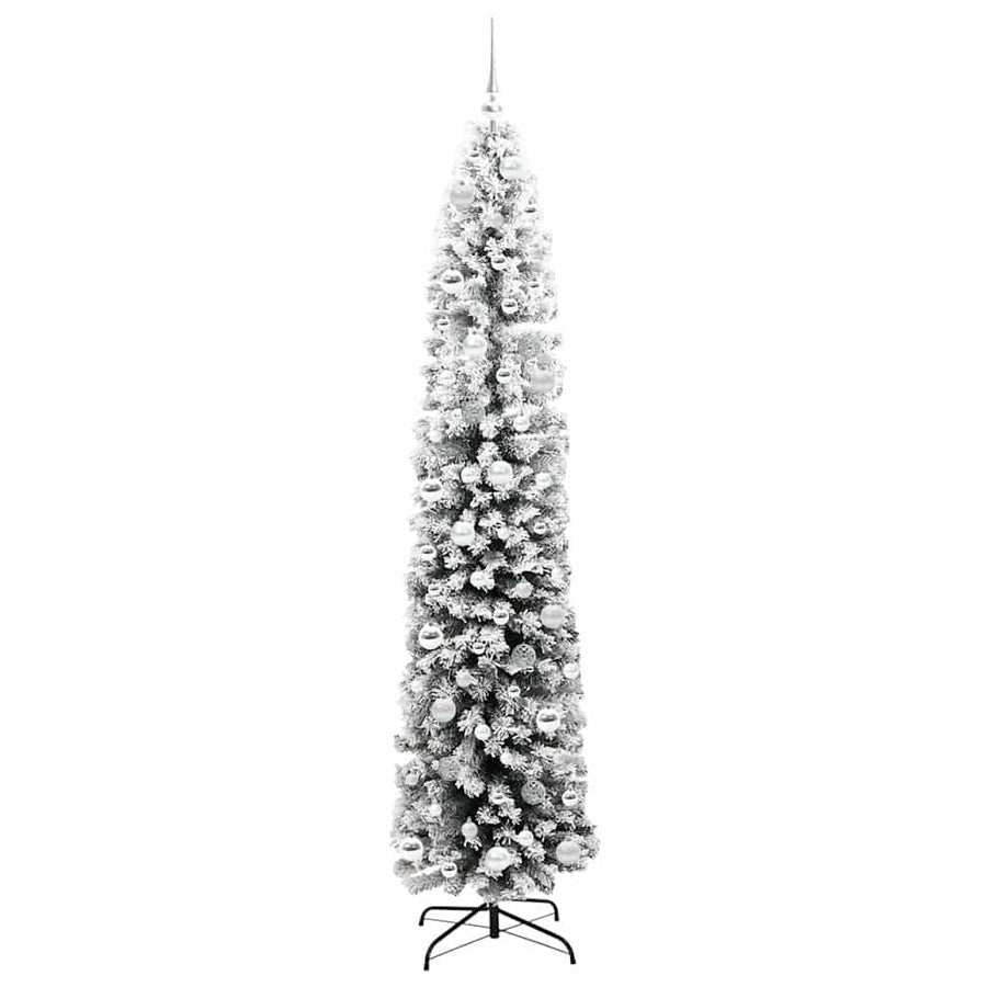Kunstkerstboom Groen 210 cm PVC en Staal en Kunststof