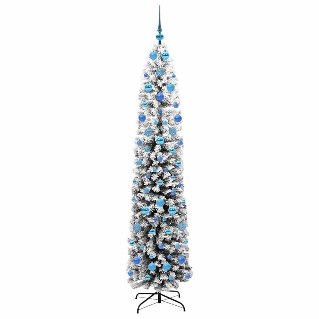 Kunstkerstboom Groen 210 cm PVC en Staal en Kunststof