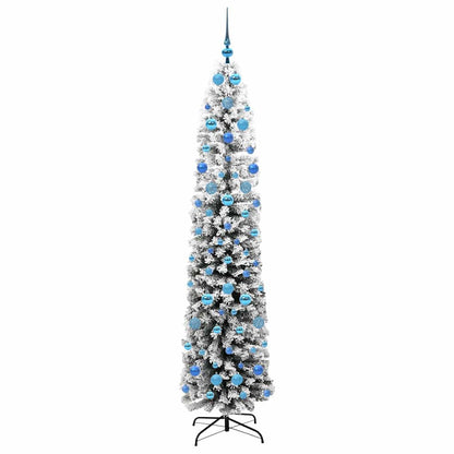 Kunstkerstboom Groen 210 cm PVC en Staal en Kunststof