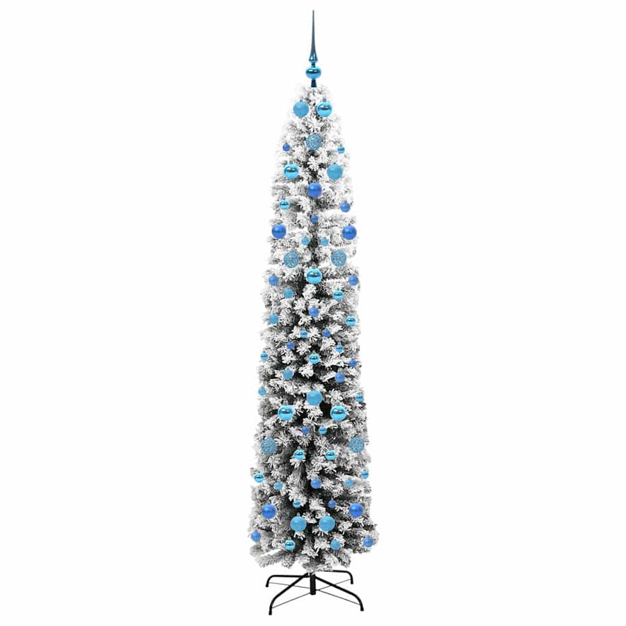 Kunstkerstboom Groen 210 cm PVC en Staal en Kunststof