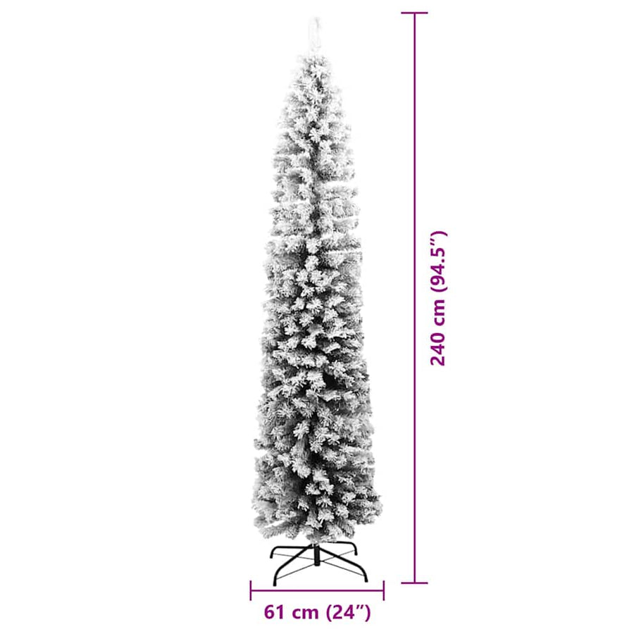 Kunstkerstboom Groen 240 cm PVC en Staal en Kunststof