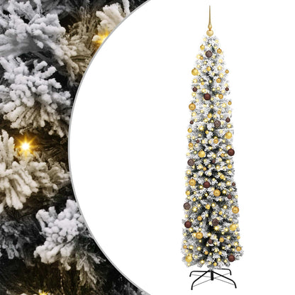 Kunstkerstboom Groen 240 cm PVC en Staal en Kunststof