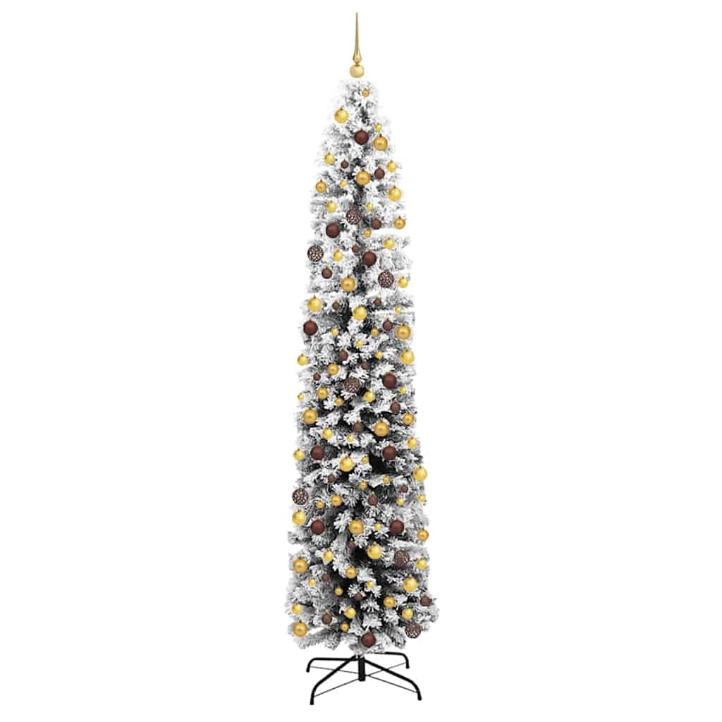 Kunstkerstboom Groen 240 cm PVC en Staal en Kunststof