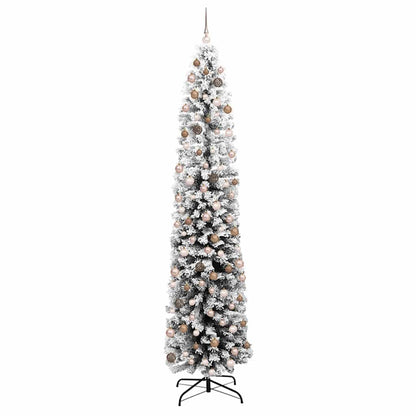 Kunstkerstboom Groen 240 cm PVC en Staal en Kunststof