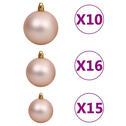 Kunstkerstboom Groen 240 cm PVC en Staal en Kunststof