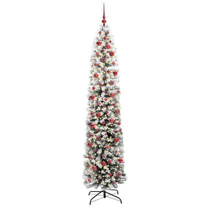 Kunstkerstboom Groen 240 cm PVC en Staal en Kunststof