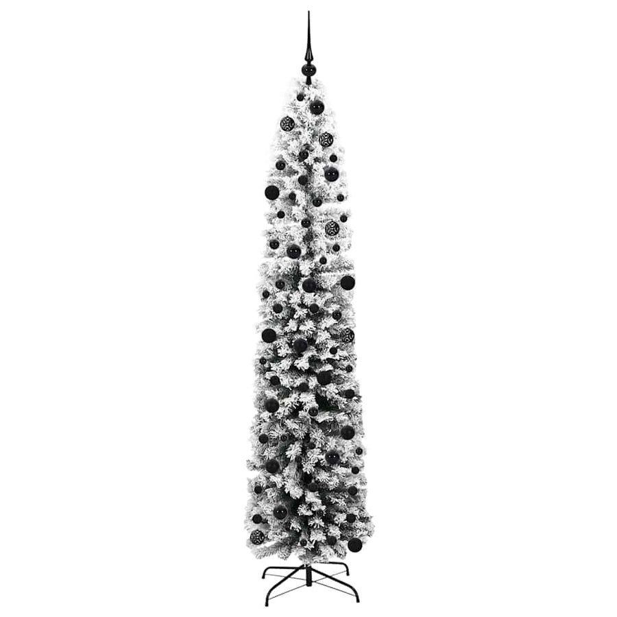 Kunstkerstboom Groen 240 cm PVC en Staal en Kunststof