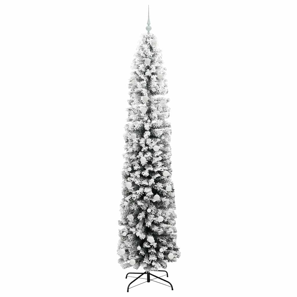 Kunstkerstboom Groen 240 cm PVC en Staal en Kunststof