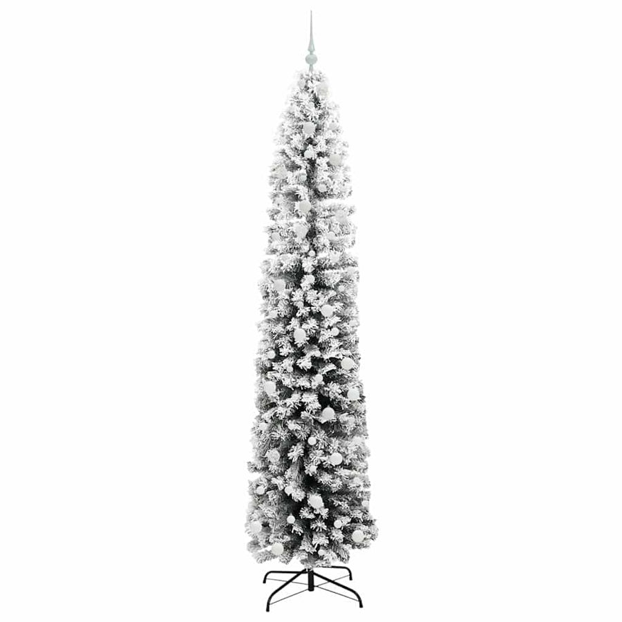 Kunstkerstboom Groen 240 cm PVC en Staal en Kunststof