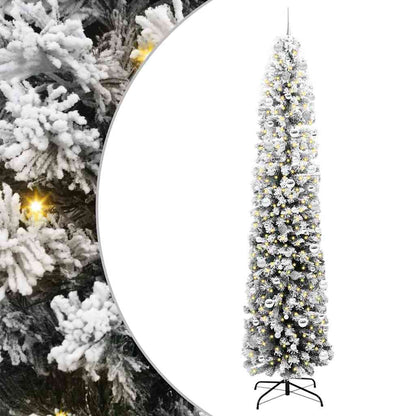 Kunstkerstboom Groen 240 cm PVC en Staal en Kunststof