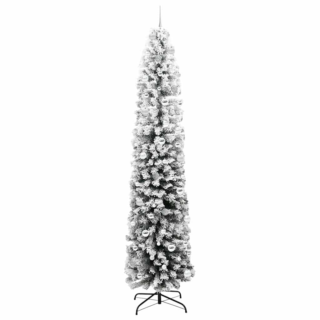 Kunstkerstboom Groen 240 cm PVC en Staal en Kunststof