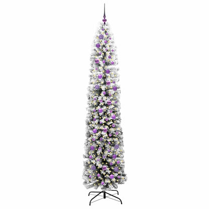 Kunstkerstboom Groen 240 cm PVC en Staal en Kunststof