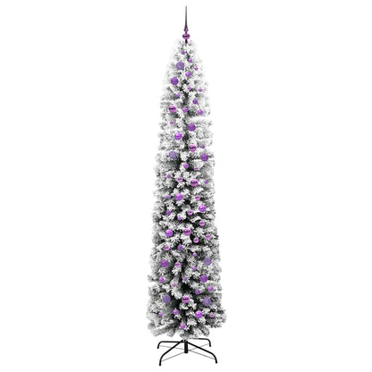 Kunstkerstboom Groen 240 cm PVC en Staal en Kunststof