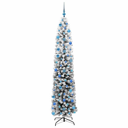 Kunstkerstboom Groen 240 cm PVC en Staal en Kunststof