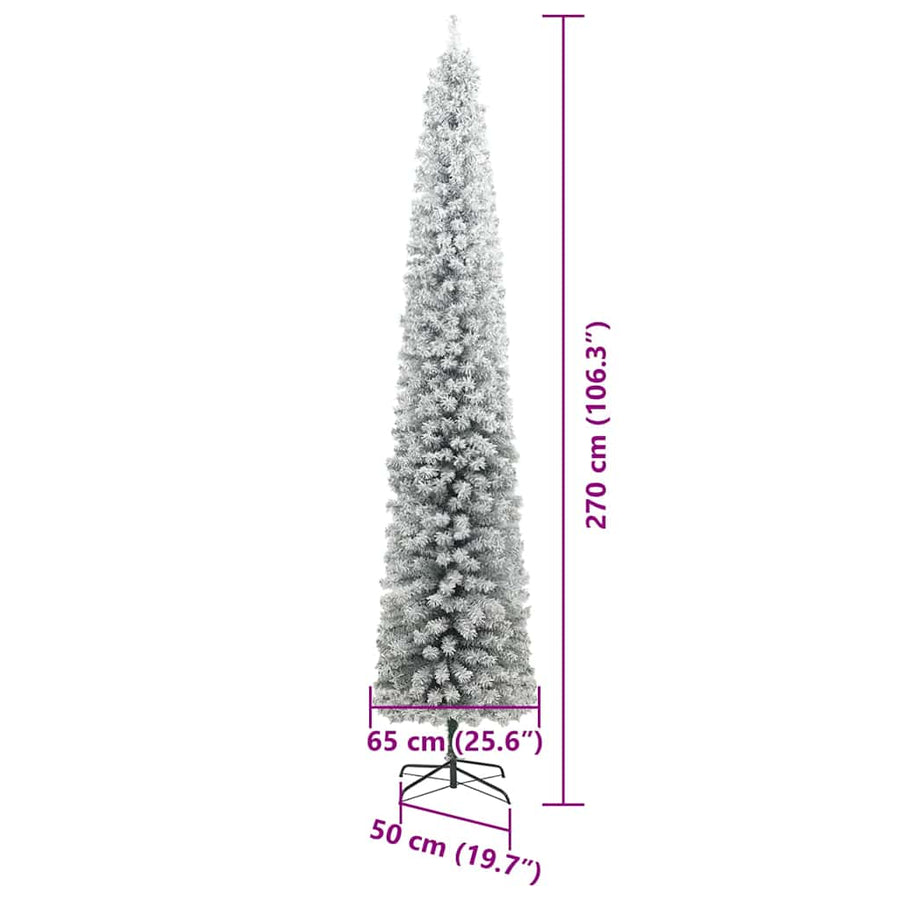 Kunstkerstboom Groen 270 cm PVC en Staal en Kunststof