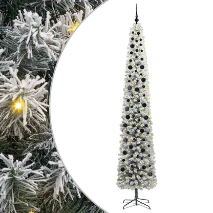 Kunstkerstboom Groen 270 cm PVC en Staal en Kunststof