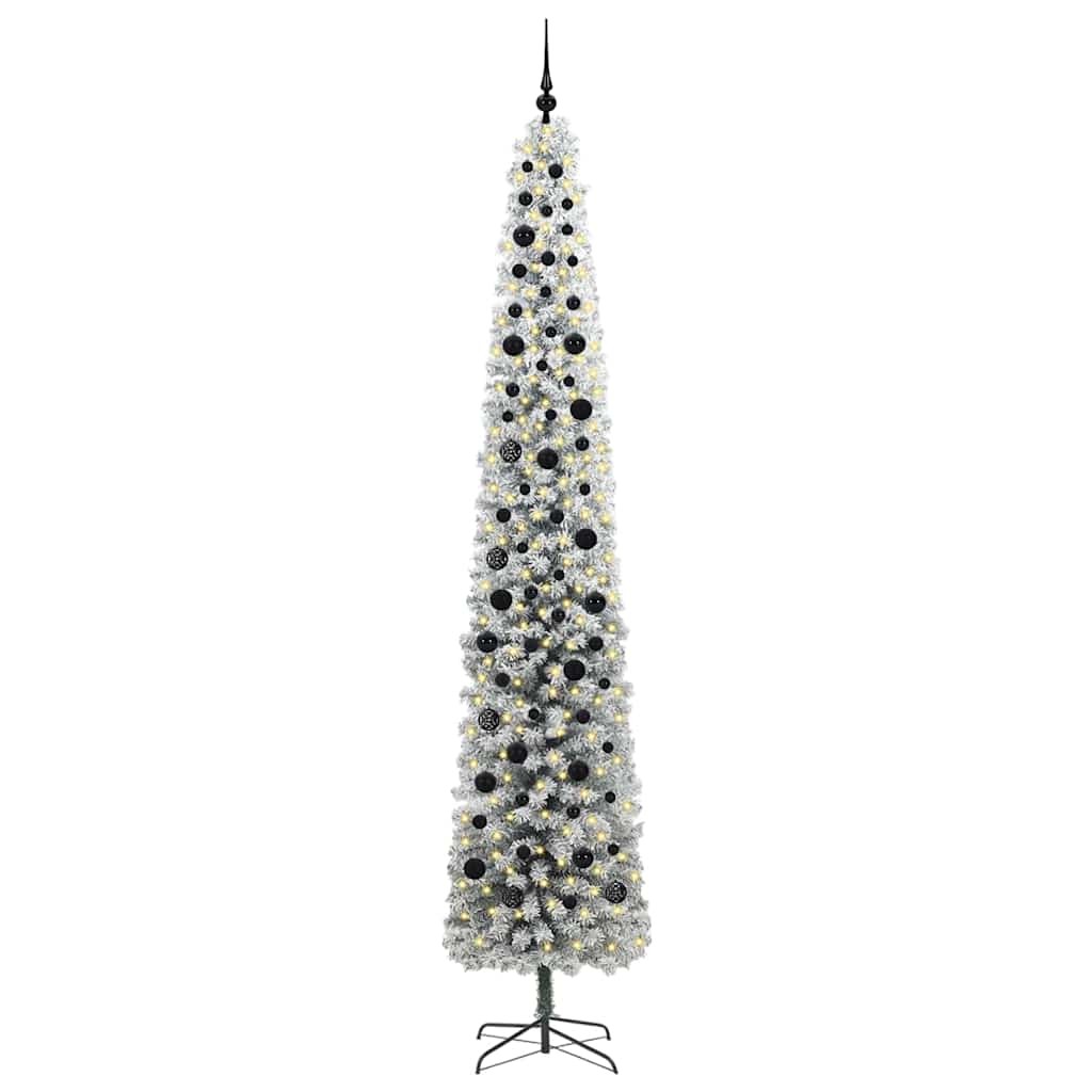 Kunstkerstboom Groen 270 cm PVC en Staal en Kunststof