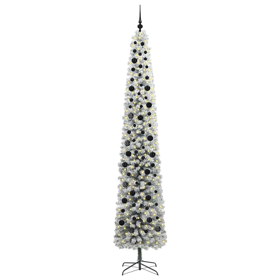 Kunstkerstboom Groen 270 cm PVC en Staal en Kunststof