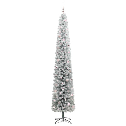Kunstkerstboom Groen 270 cm PVC en Staal en Kunststof