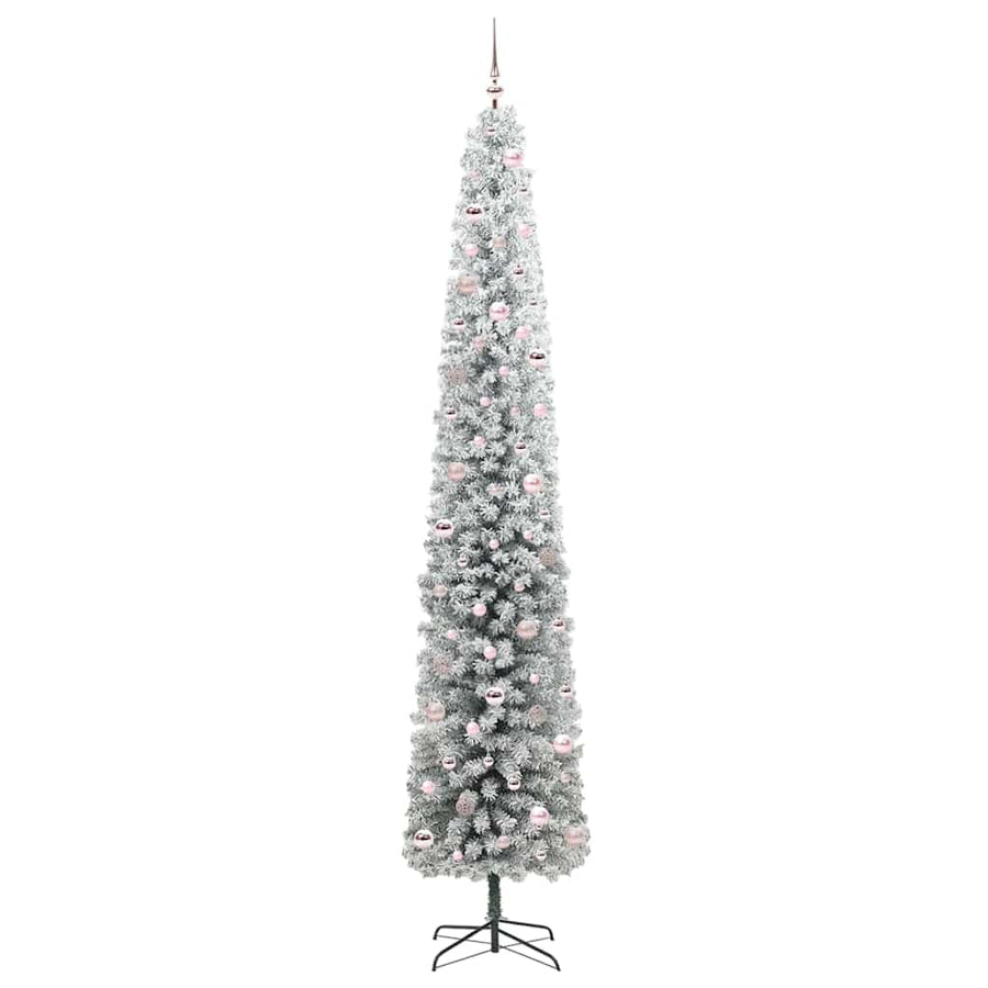 Kunstkerstboom Groen 270 cm PVC en Staal en Kunststof