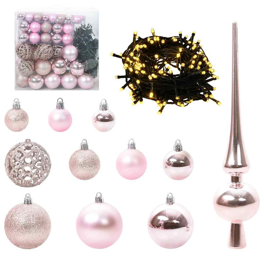 Kunstkerstboom Groen 270 cm PVC en Staal en Kunststof