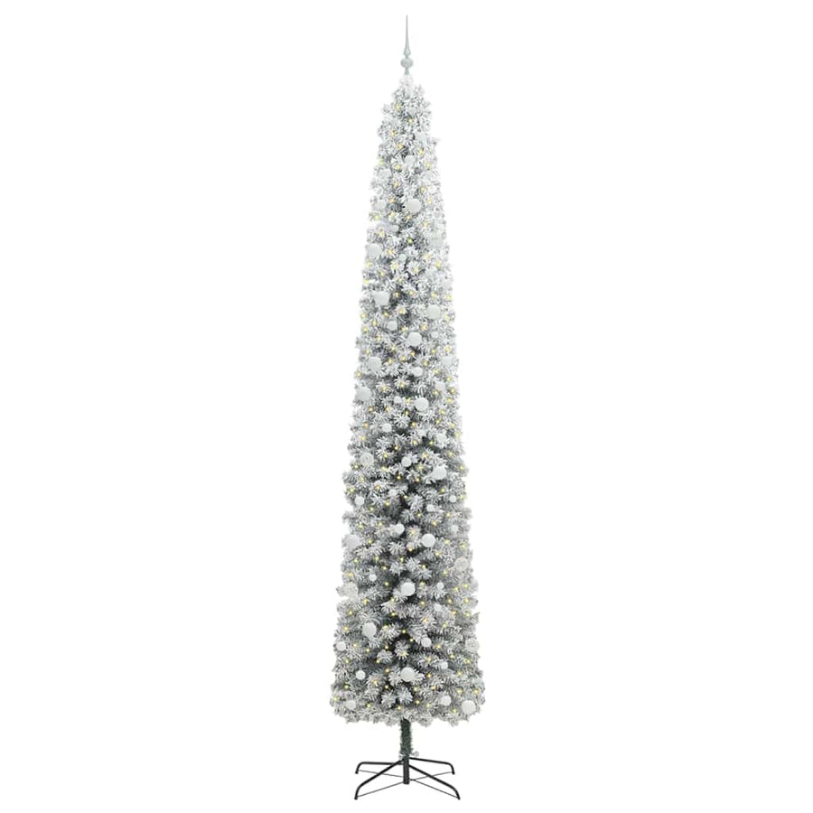 Kunstkerstboom Groen 270 cm PVC en Staal en Kunststof