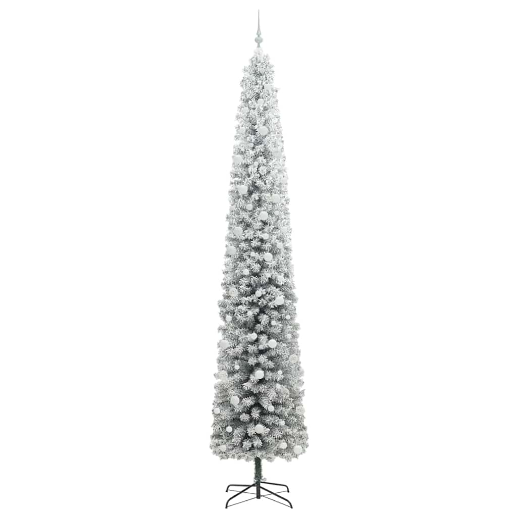Kunstkerstboom Groen 270 cm PVC en Staal en Kunststof