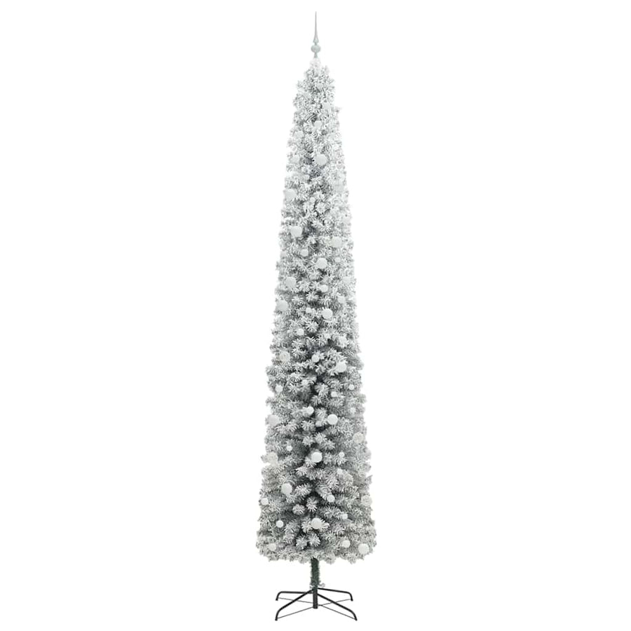 Kunstkerstboom Groen 270 cm PVC en Staal en Kunststof