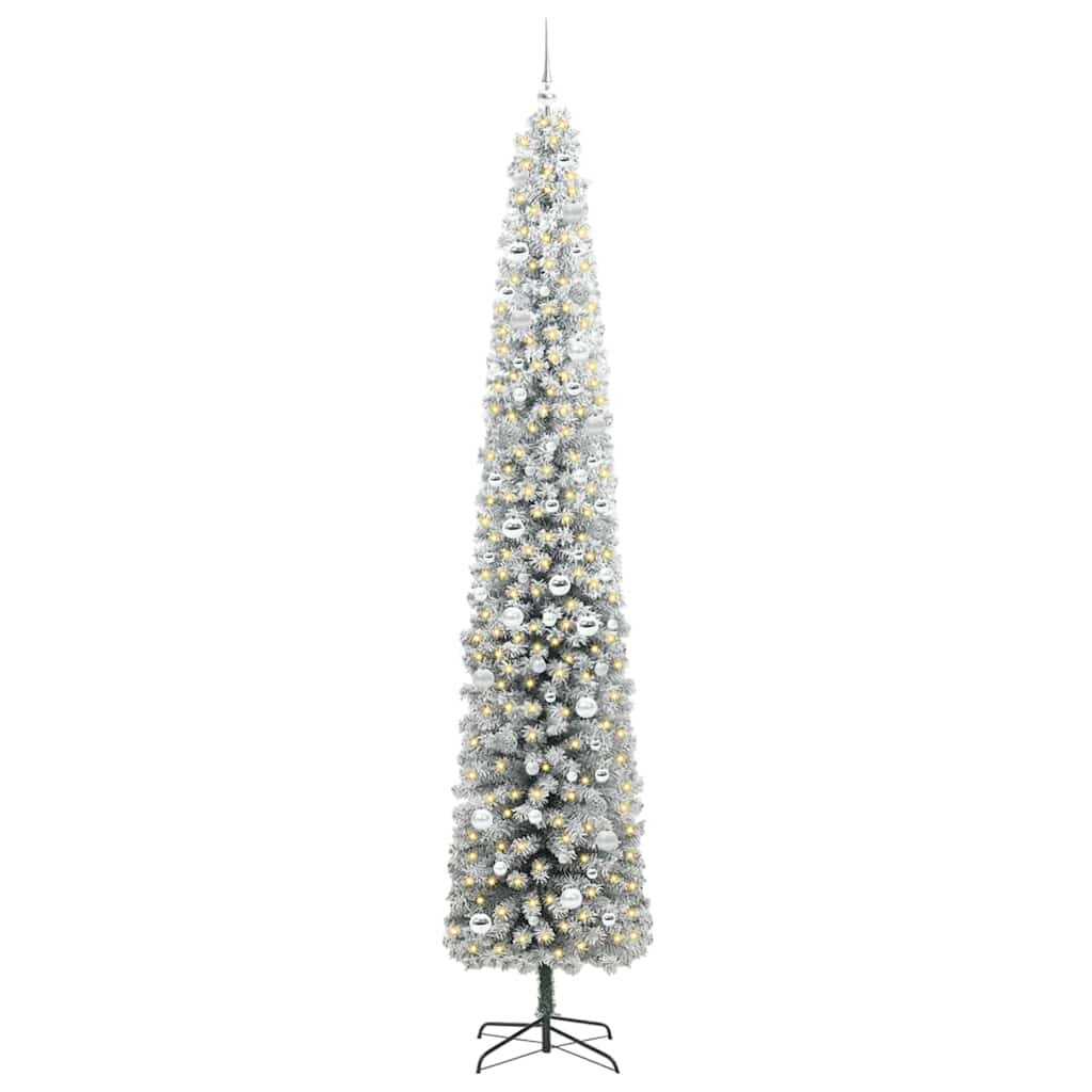 Kunstkerstboom Groen 270 cm PVC en Staal en Kunststof
