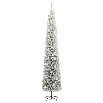 Kunstkerstboom Groen 270 cm PVC en Staal en Kunststof