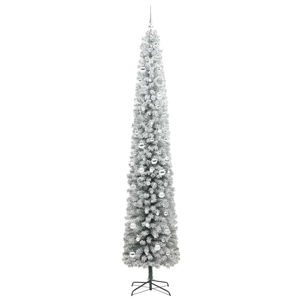 Kunstkerstboom Groen 270 cm PVC en Staal en Kunststof