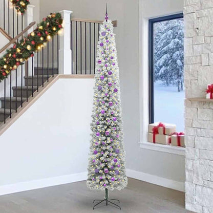Kunstkerstboom Groen 270 cm PVC en Staal en Kunststof