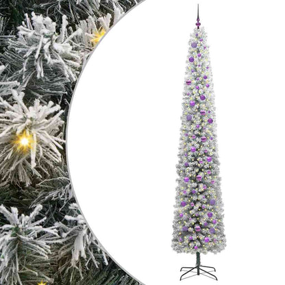 Kunstkerstboom Groen 270 cm PVC en Staal en Kunststof