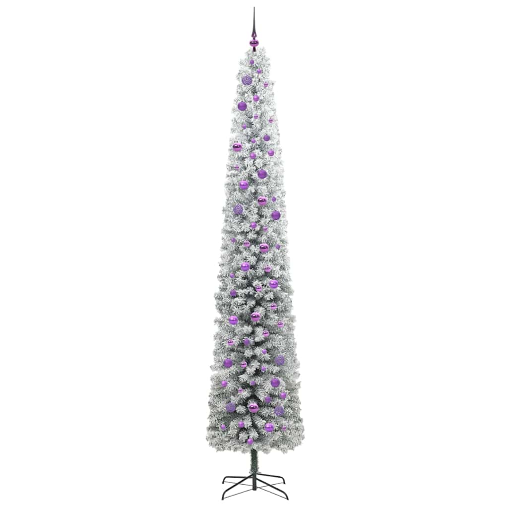 Kunstkerstboom Groen 270 cm PVC en Staal en Kunststof