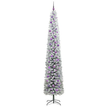 Kunstkerstboom Groen 270 cm PVC en Staal en Kunststof