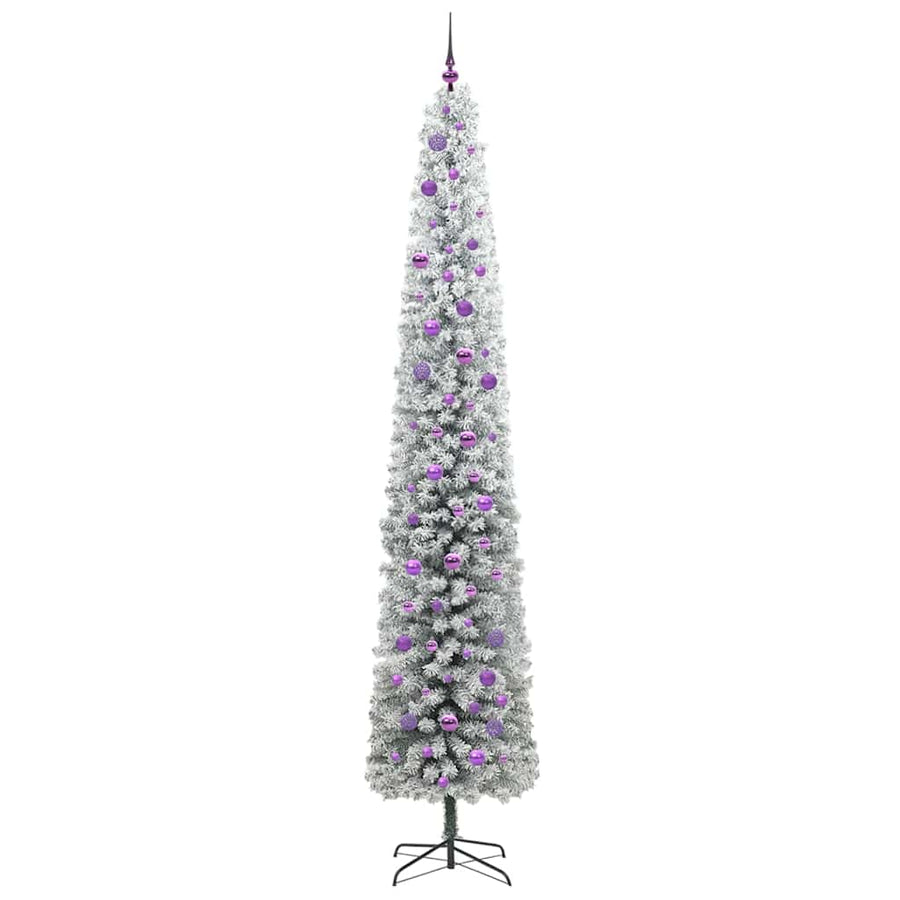 Kunstkerstboom Groen 270 cm PVC en Staal en Kunststof