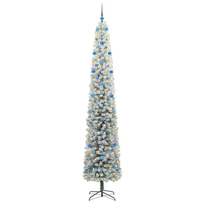 Kunstkerstboom Groen 270 cm PVC en Staal en Kunststof