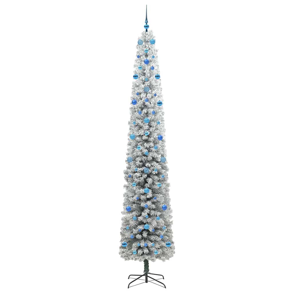 Kunstkerstboom Groen 270 cm PVC en Staal en Kunststof