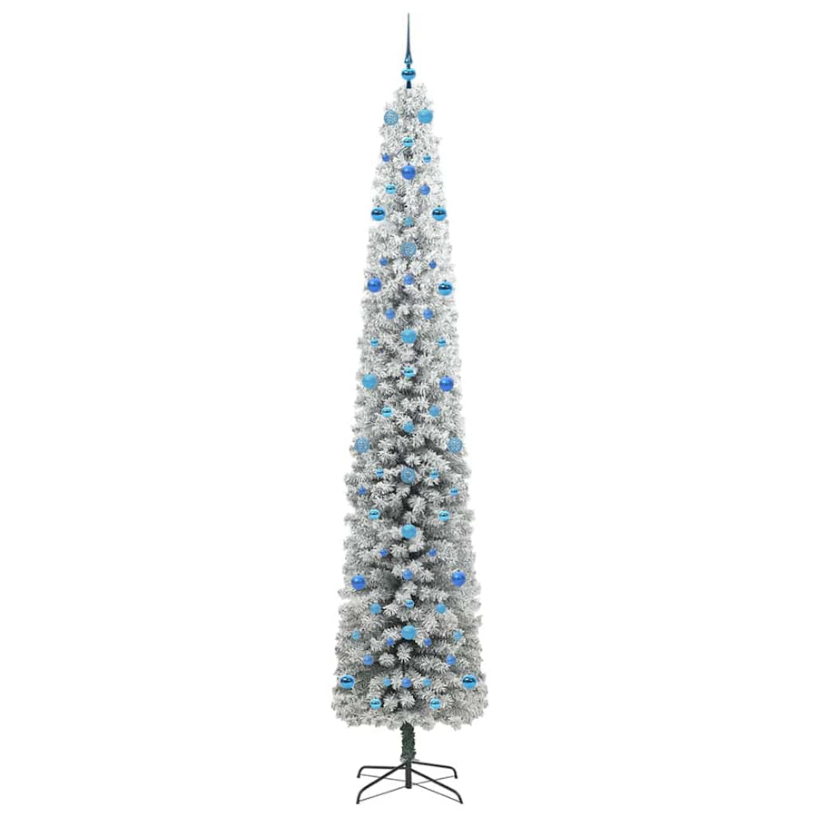 Kunstkerstboom Groen 270 cm PVC en Staal en Kunststof