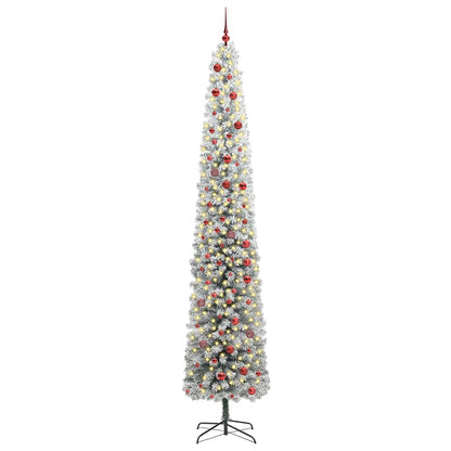 Kunstkerstboom Groen 300 cm PVC en Staal en Kunststof