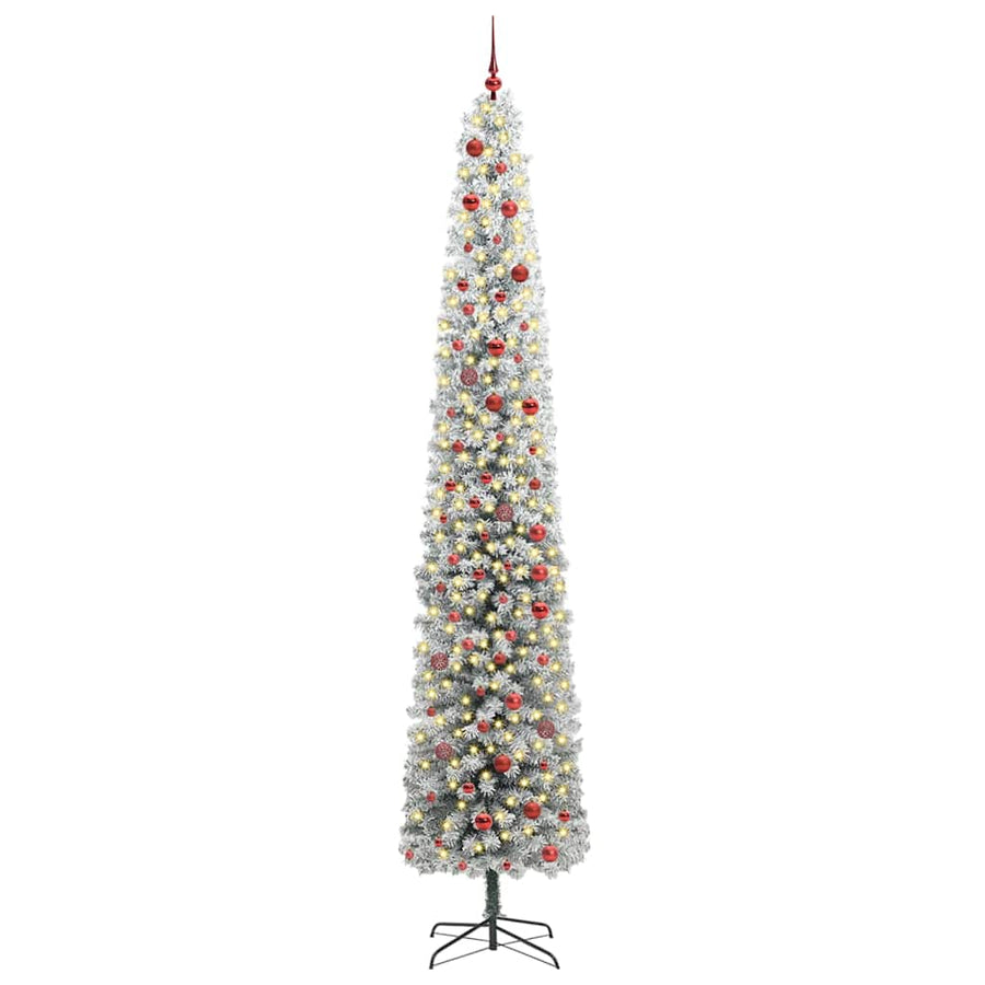 Kunstkerstboom Groen 300 cm PVC en Staal en Kunststof