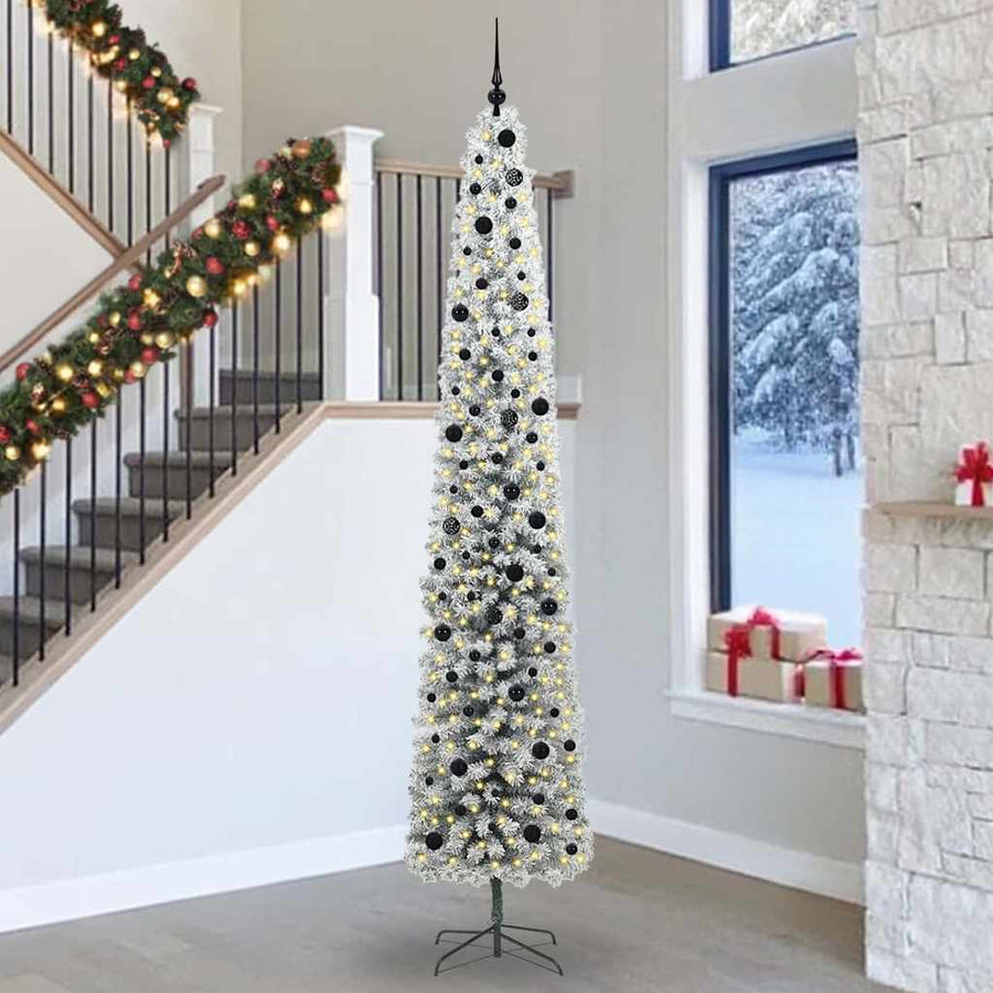 Kunstkerstboom Groen 300 cm PVC en Staal en Kunststof