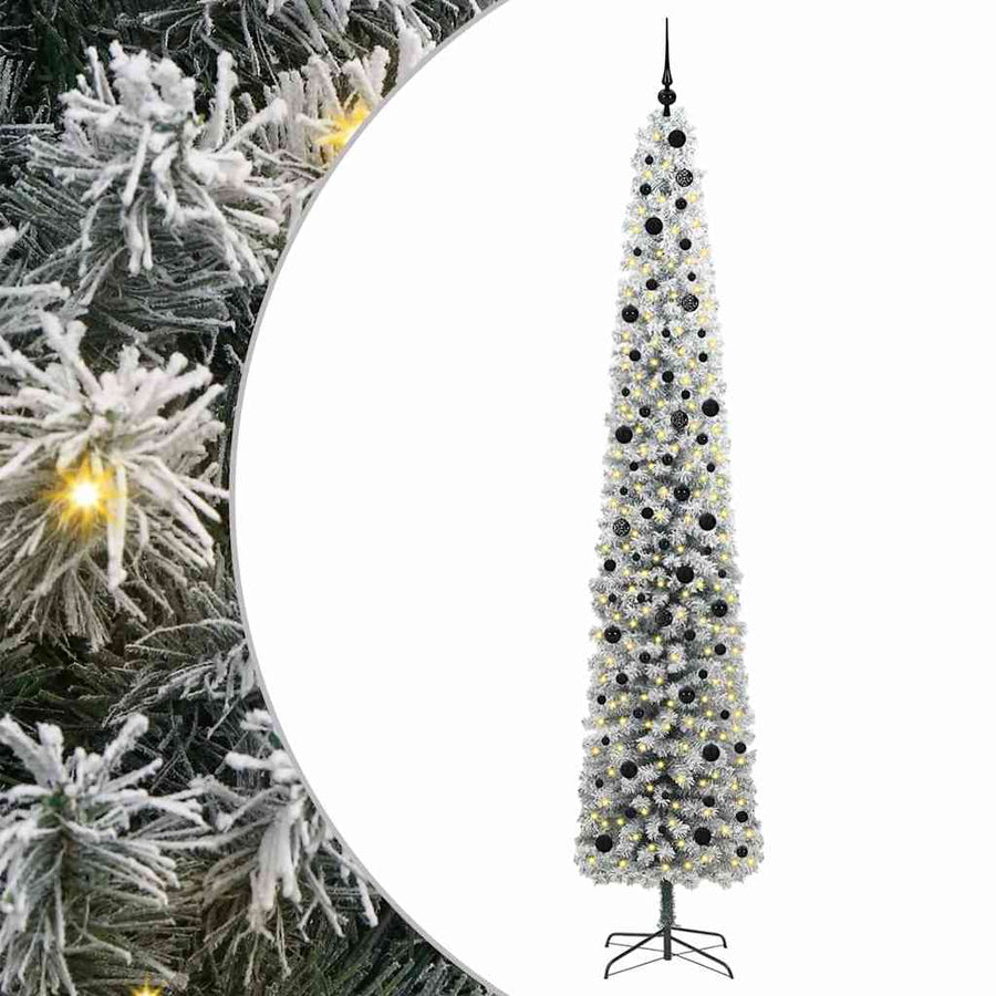 Kunstkerstboom Groen 300 cm PVC en Staal en Kunststof